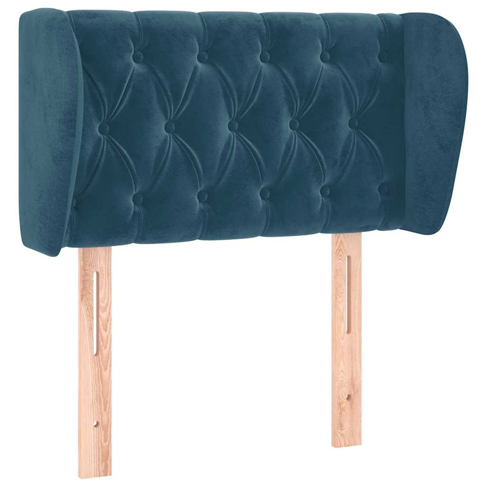 vidaXL Wingback Headboard Dark Blue 83x23x78/88 cm Velvet