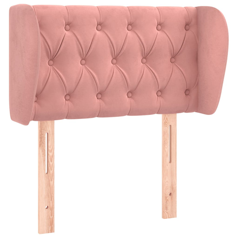 vidaXL Wingback Headboard Pink 83x23x78/88 cm Velvet