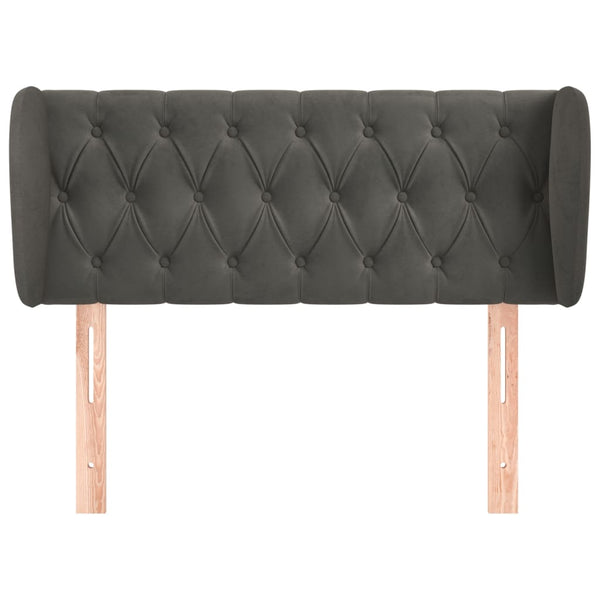 vidaXL Wingback Headboard Dark Grey 93x23x78/88 cm Velvet