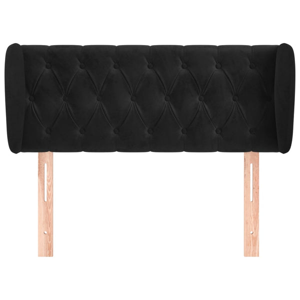 vidaXL Wingback Headboard Black 93x23x78/88 cm Velvet