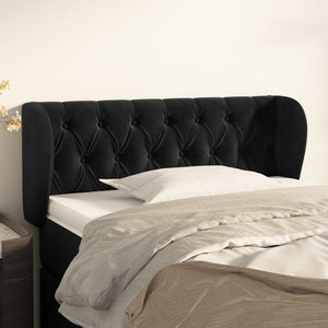 vidaXL Wingback Headboard Black 93x23x78/88 cm Velvet