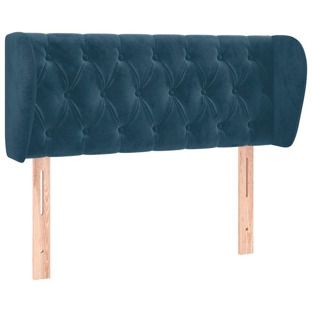 vidaXL Wingback Headboard Dark Blue 93x23x78/88 cm Velvet