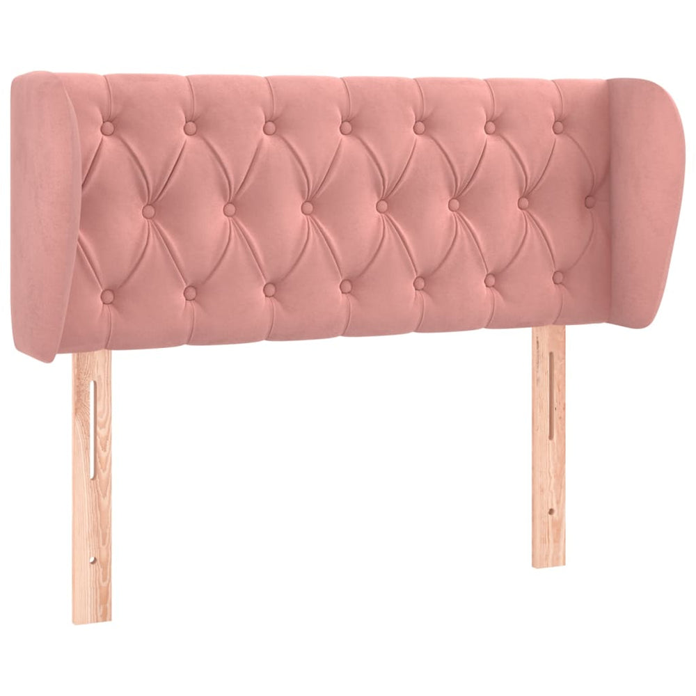 vidaXL Wingback Headboard Pink 93x23x78/88 cm Velvet