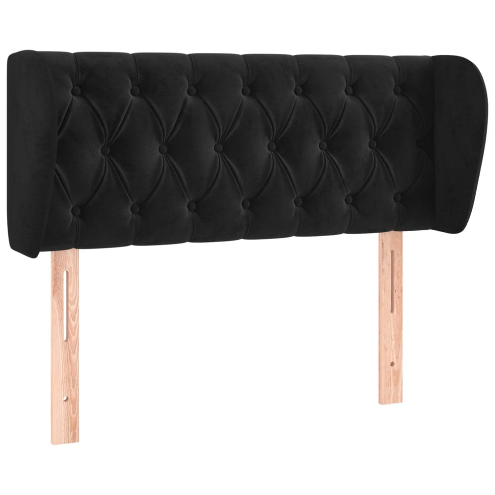 vidaXL Wingback Headboard Black 103x23x78/88 cm Velvet