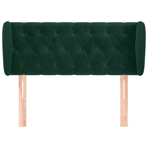 vidaXL Headboard with Wings Dark Green 103x23x78/88 cm Velvet