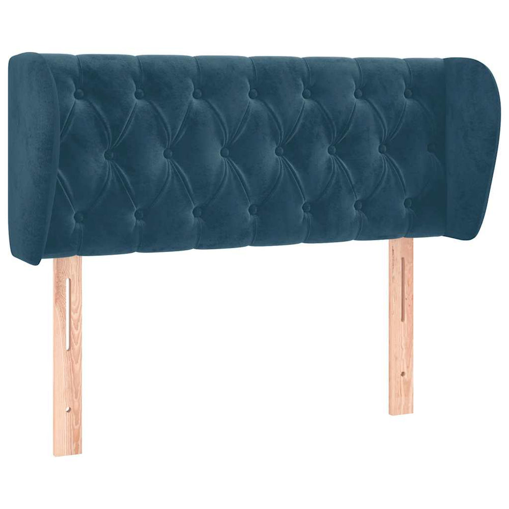 vidaXL Wingback Headboard Dark Blue 103x23x78/88 cm Velvet