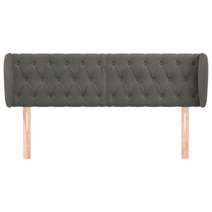 vidaXL Wingback Headboard Dark Grey 147x23x78/88 cm Velvet