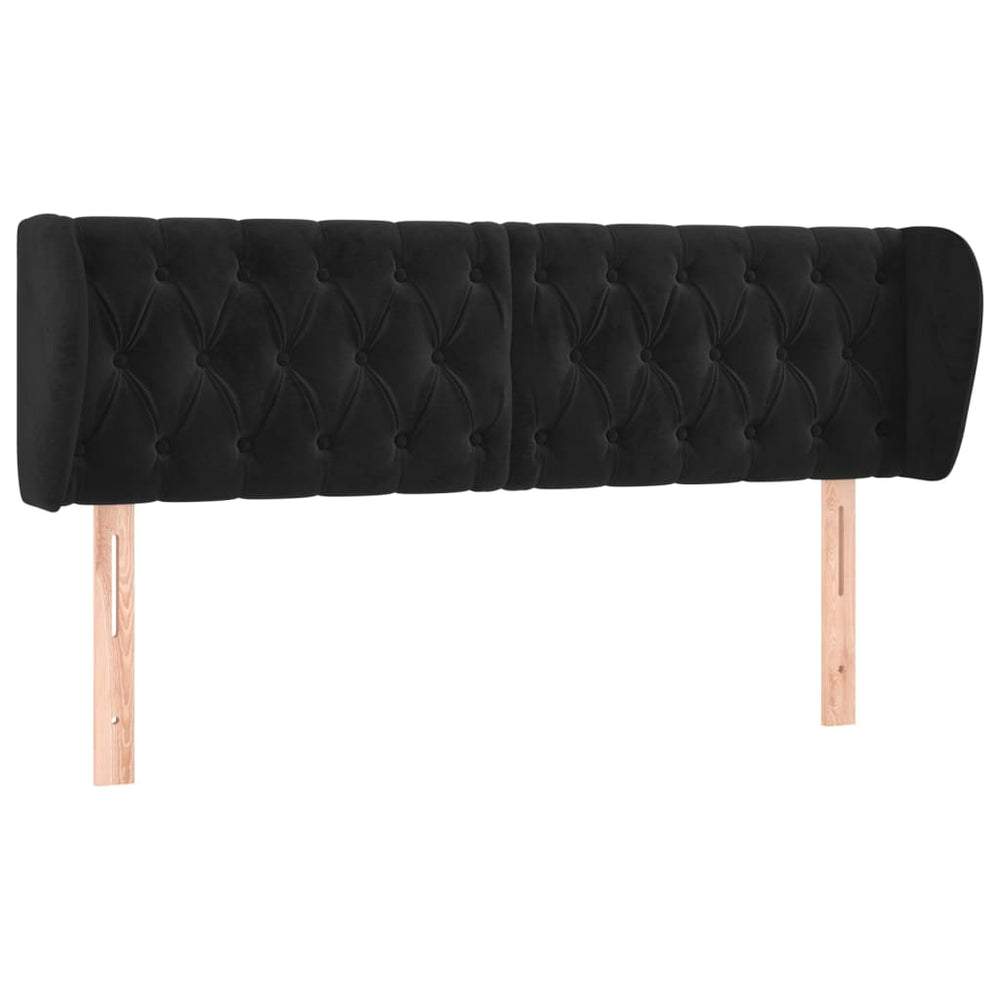 vidaXL Wingback Headboard Black 147x23x78/88 cm Velvet