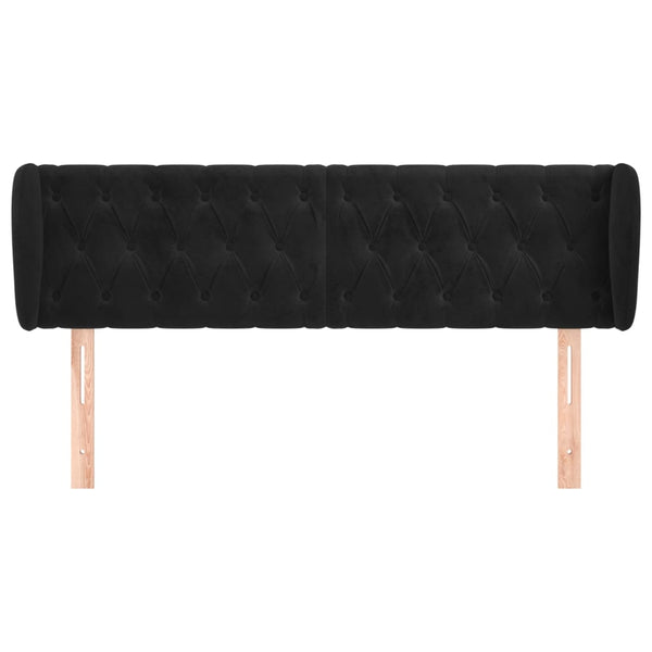 vidaXL Wingback Headboard Black 147x23x78/88 cm Velvet