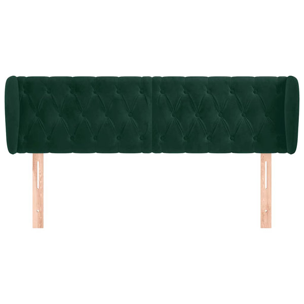vidaXL Wingback Headboard Dark Green 147x23x78/88 cm Velvet
