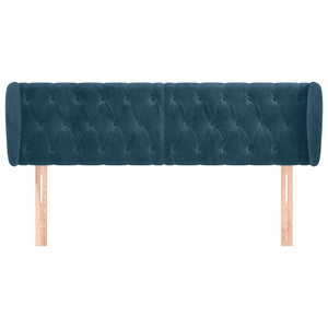 vidaXL Wingback Headboard Dark Blue 147x23x78/88 cm Velvet