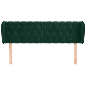 vidaXL Wingback Headboard Dark Green 163x23x78/88 cm Velvet