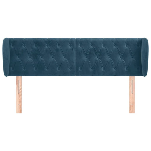 vidaXL Wingback Headboard Dark Blue 163x23x78/88 cm Velvet