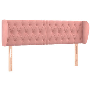 vidaXL Wingback Headboard Pink 163x23x78/88 cm Velvet