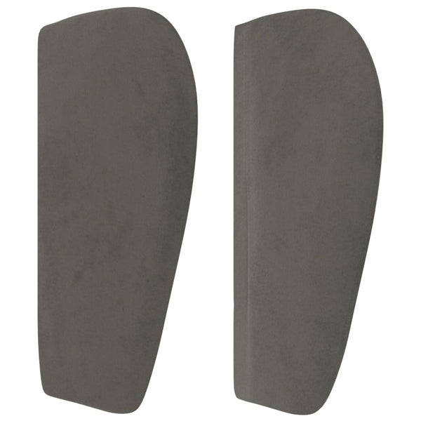 vidaXL Wingback Headboard Dark Grey 183x23x78/88 cm Velvet