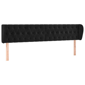 vidaXL Wingback Headboard Black 183x23x78/88 cm Velvet