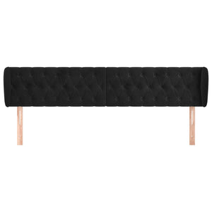 vidaXL Wingback Headboard Black 183x23x78/88 cm Velvet