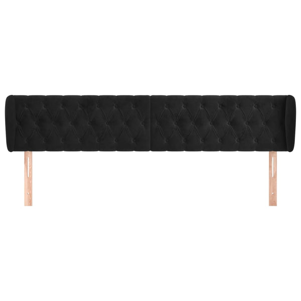 vidaXL Wingback Headboard Black 183x23x78/88 cm Velvet