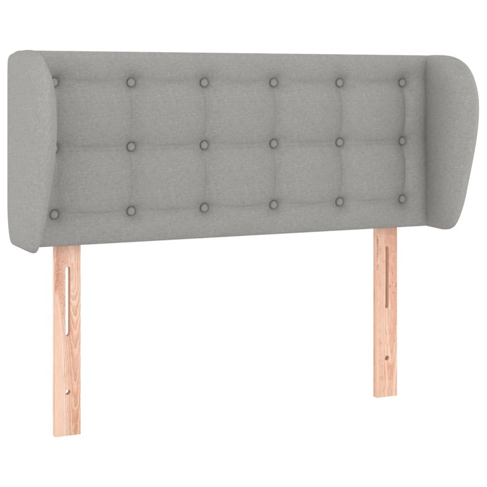 vidaXL Wingback Headboard Light Grey 83x23x78/88 cm Fabric