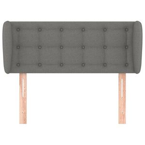Kopfteil mit Ohren Dunkelgrau 83x23x78/88 cm Stoff