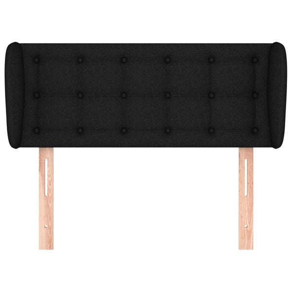 Kopfteil mit Ohren Schwarz 83x23x78/88 cm Stoff