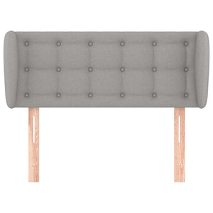 Kopfteil mit Ohren Hellgrau 93x23x78/88 cm Stoff
