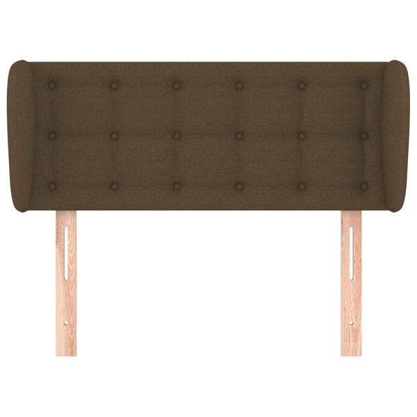 Kopfteil mit Ohren Dunkelbraun 93x23x78/88 cm Stoff