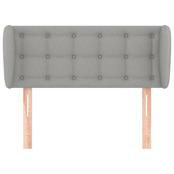 Kopfteil mit Ohren Hellgrau 103x23x78/88 cm Stoff