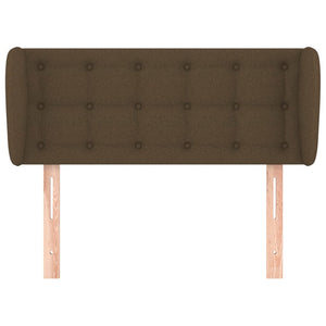 Kopfteil mit Ohren Dunkelbraun 103x23x78/88 cm Stoff