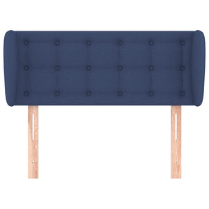 Kopfteil mit Ohren Blau 103x23x78/88 cm Stoff