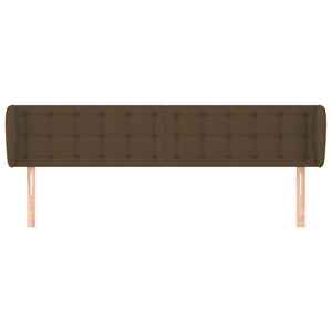 Kopfteil mit Ohren Dunkelbraun 163x23x78/88 cm Stoff
