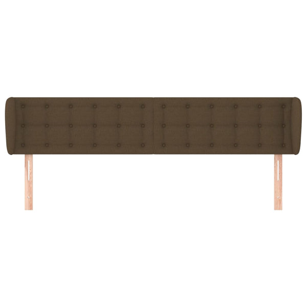 Kopfteil mit Ohren Dunkelbraun 163x23x78/88 cm Stoff
