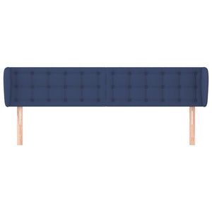 Kopfteil mit Ohren Blau 163x23x78/88 cm Stoff