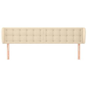 Kopfteil mit Ohren Creme 183x23x78/88 cm Stoff