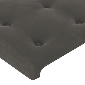 Kopfteil mit Ohren Dunkelgrau 83x23x78/88 cm Samt