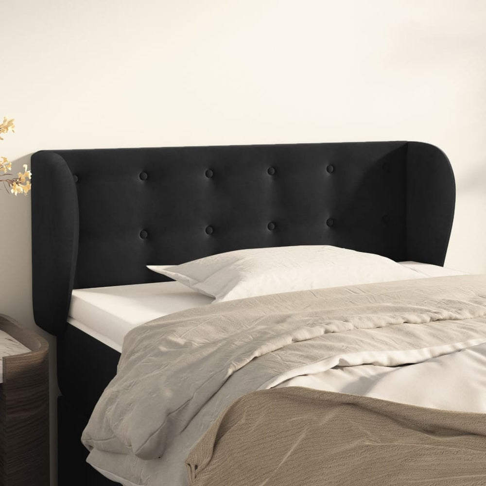 vidaXL Wingback Headboard Black 103x23x78/88 cm Velvet