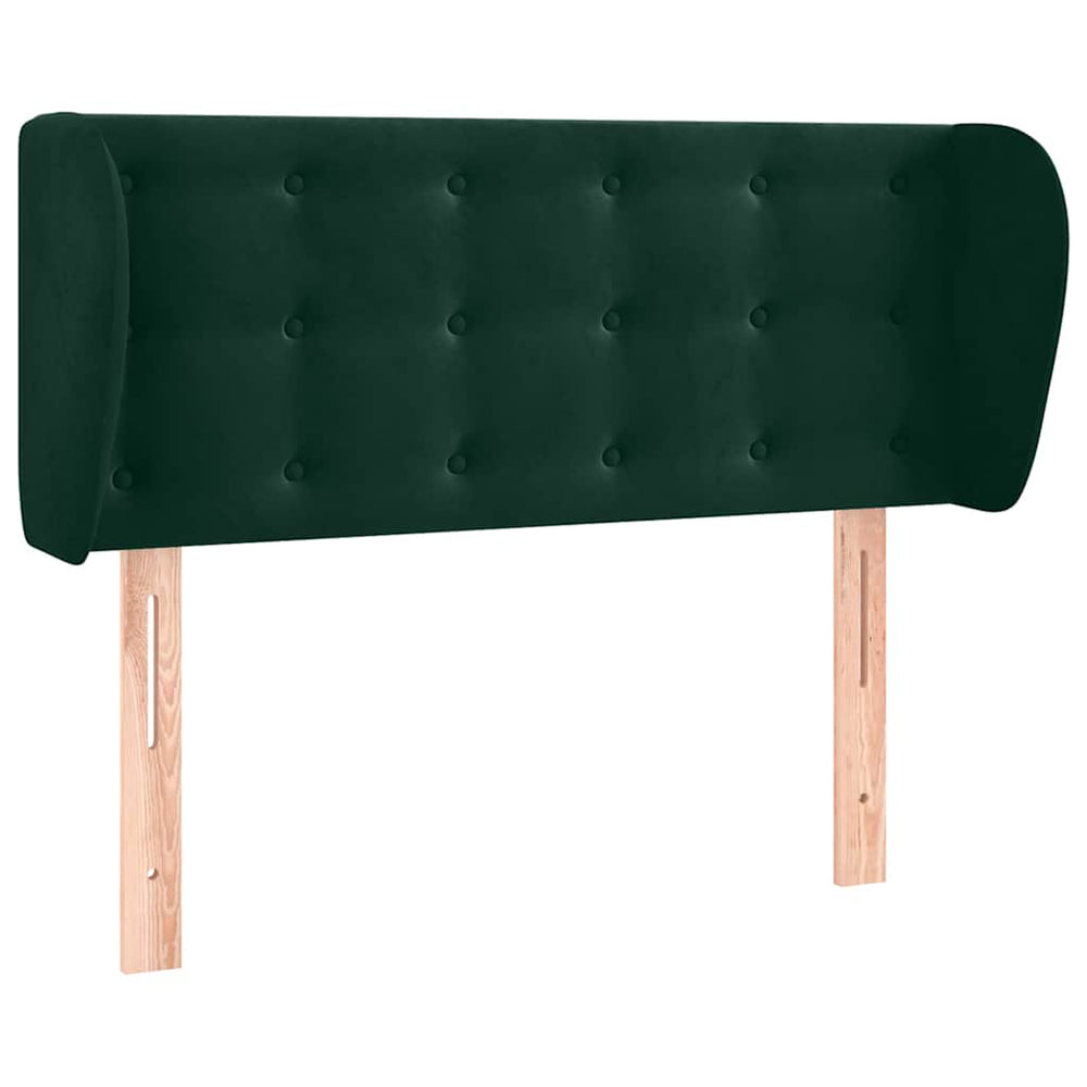 vidaXL Headboard with Wings Dark Green 103x23x78/88 cm Velvet