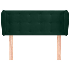 vidaXL Headboard with Wings Dark Green 103x23x78/88 cm Velvet