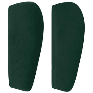 vidaXL Headboard with Wings Dark Green 103x23x78/88 cm Velvet