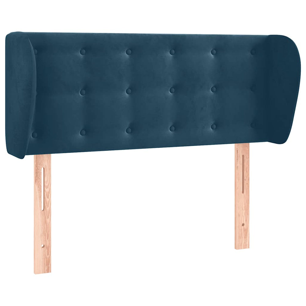 vidaXL Wingback Headboard Dark Blue 103x23x78/88 cm Velvet