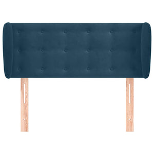 vidaXL Wingback Headboard Dark Blue 103x23x78/88 cm Velvet