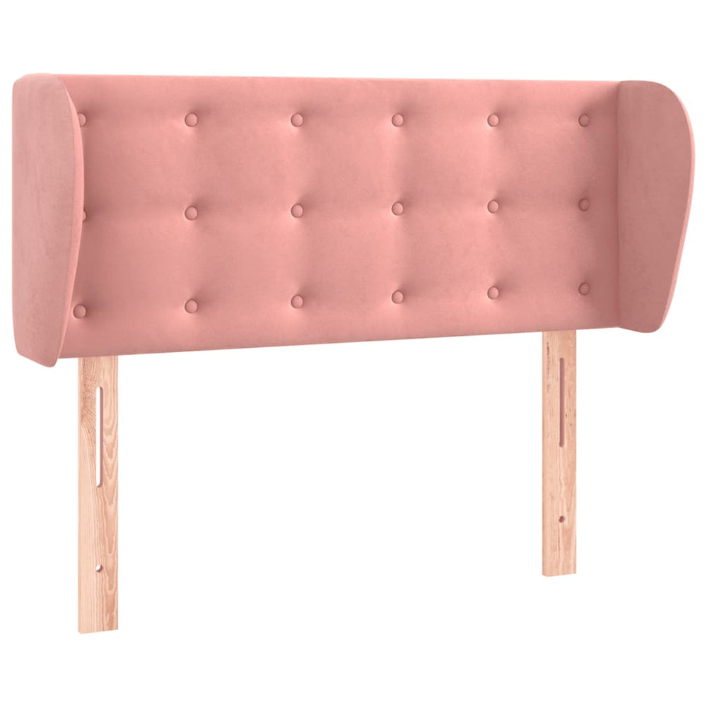 vidaXL Wingback Headboard Pink 103x23x78/88 cm Velvet