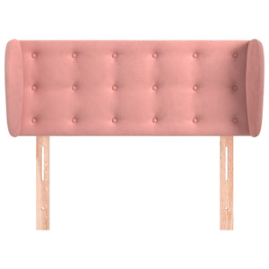 vidaXL Wingback Headboard Pink 103x23x78/88 cm Velvet
