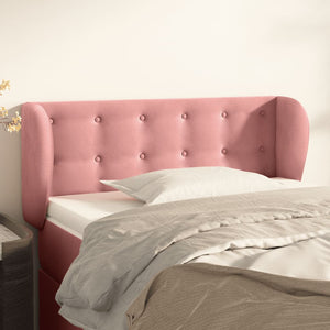 vidaXL Wingback Headboard Pink 103x23x78/88 cm Velvet