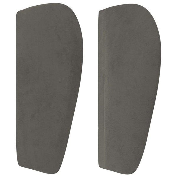 vidaXL Wingback Headboard Dark Grey 147x23x78/88 cm Velvet