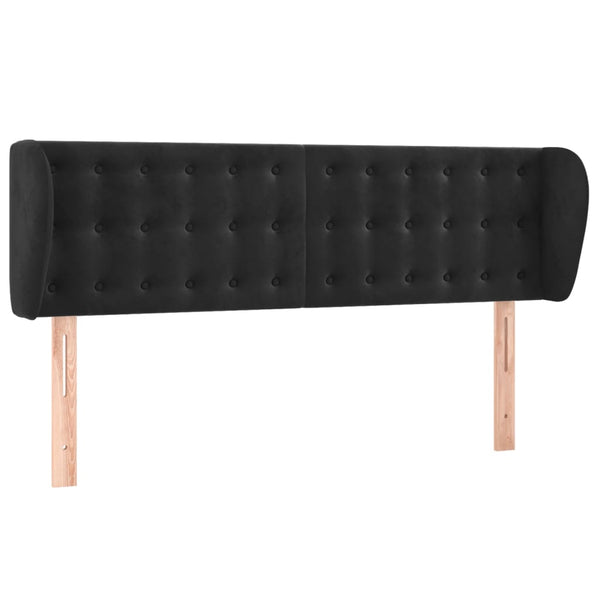 vidaXL Wingback Headboard Black 147x23x78/88 cm Velvet