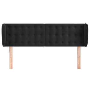 vidaXL Wingback Headboard Black 147x23x78/88 cm Velvet