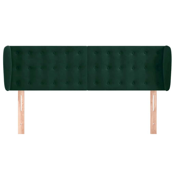 vidaXL Wingback Headboard Dark Green 147x23x78/88 cm Velvet