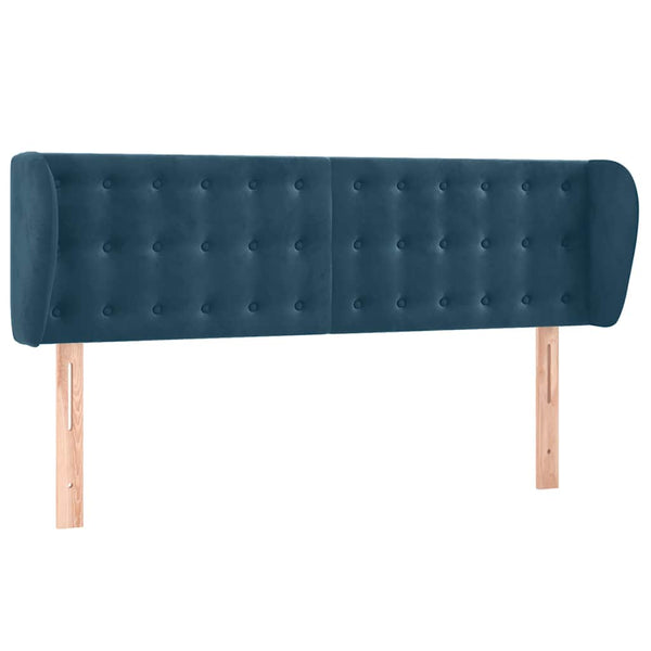 vidaXL Wingback Headboard Dark Blue 147x23x78/88 cm Velvet