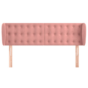 vidaXL Wingback Headboard Pink 147x23x78/88 cm Velvet